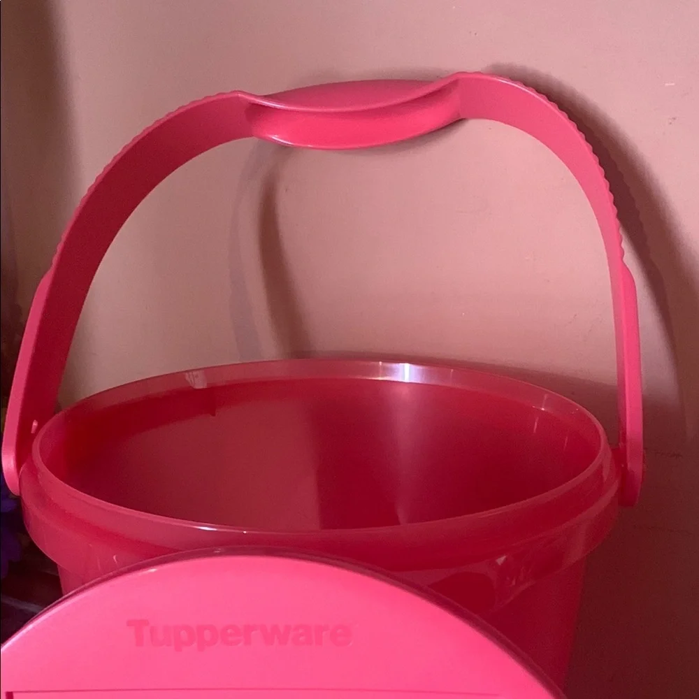 NWT TUPPERWARE 5 LITERS  bucket with lid and handle